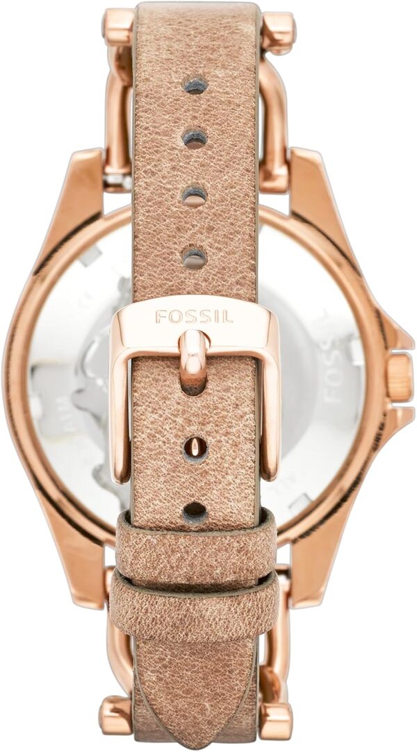 FOSSIL Montre pour Femmes Riley, Mouvement Quartz Multifonctions, boîtier en Acier Inoxydable Or Rose 38 mm avec Bracelet en Acier Inoxydable, ES2811