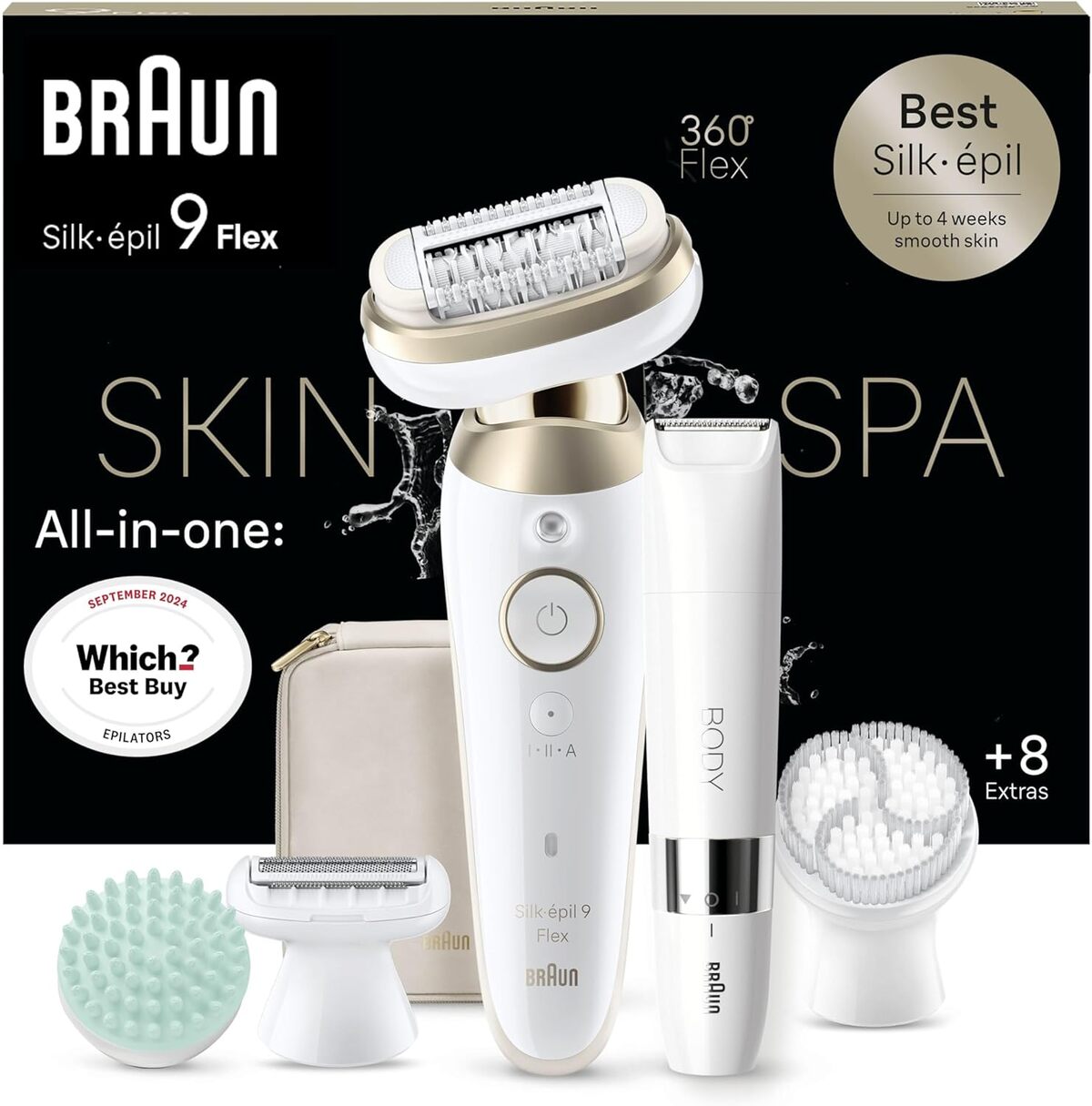Test Braun Silk-épil 9 Flex 3D : épilateur complet blanc/doré