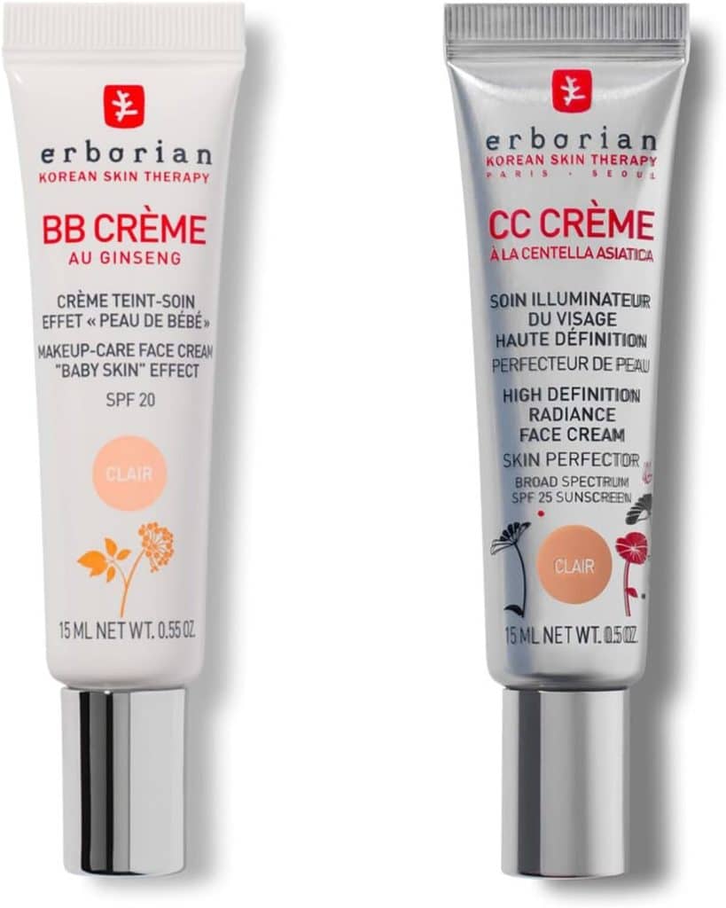 Test : duo de crèmes Erborian BB et CC - soin 5-en-1 et illuminateur