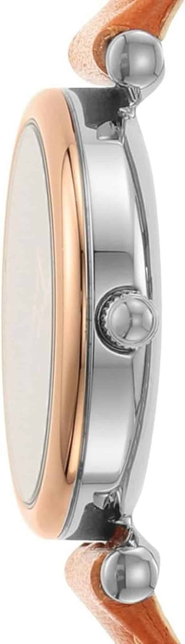 FOSSIL Montre Carlie pour Femme, Mouvement à Quartz Trois Aiguilles avec Bracelet en Cuir