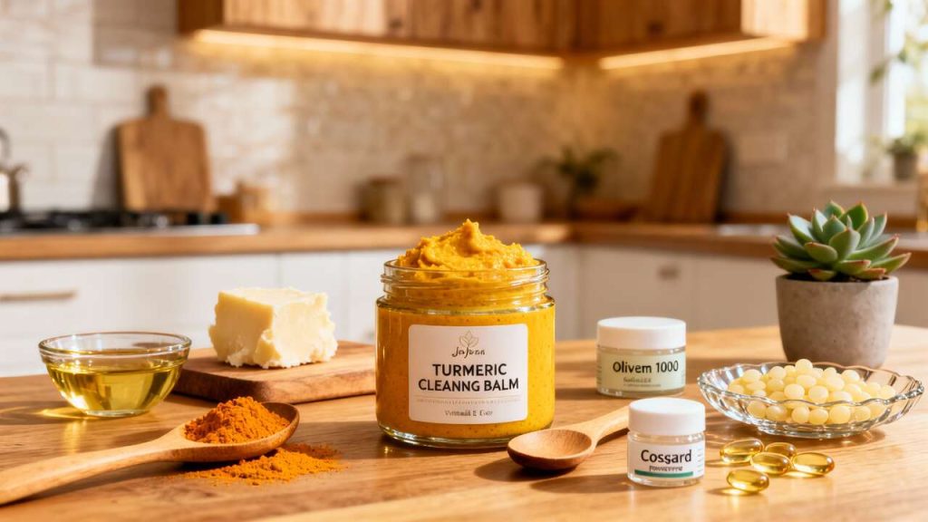 Baume nettoyant curcuma : recette DIY pour un double nettoyage économique