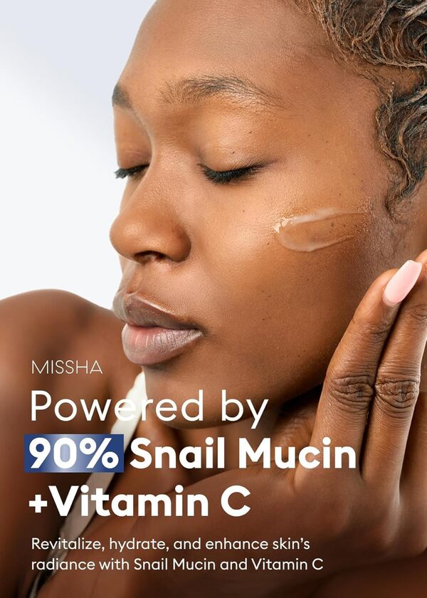 MISSHA Cell Renew Crème à la vitamine C et à la mucine d'escargot, 1,69 onces, mucine d'escargot hydratante, soin coréen pour une meilleure texture de la peau et une brillance jeune, peau