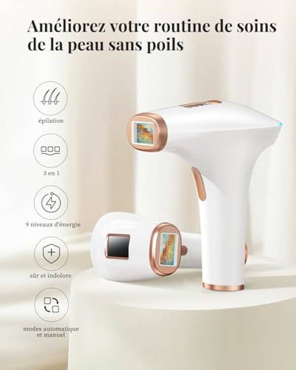 Découvrez notre avis sur l'épilateur haarlosy à lumière pulsée modèle 999, comprenant ses caractéristiques, performances et efficacité avec 900 flashs pour une peau lisse et sans poils.